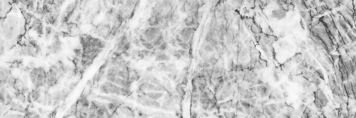 Poster - horizontal white marble texture for pattern and background