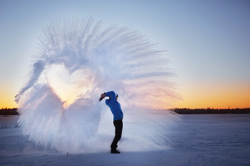 winter snow frosty fun guy