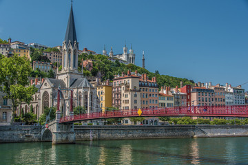 Wall Mural - Vue générale du Vieux Lyon et Fourvière, Lyon, France