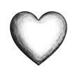 Vector heart hand drawn sketch