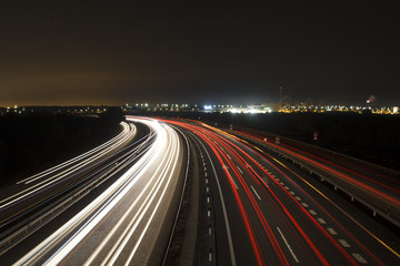 Speed cars at night