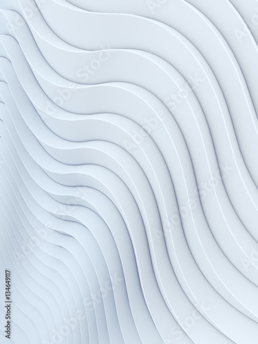 Plakat na zamówienie Wave band abstract background surface 3d rendering