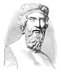 Wall Mural - plato, vintage engraving.