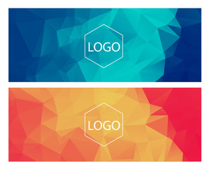 Sticker - Horisontal polygonal banners