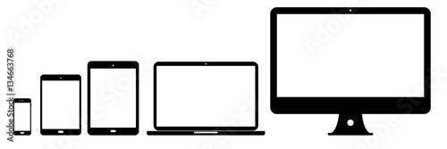 Fotografie, Obraz devices - Smartphone - Tablet - Laptop - PC