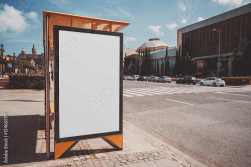 Empty Mock Up Banner For Your Advertising Blank Billboard With