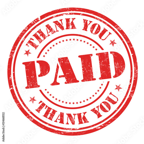 Paid and thank you sign or stamp - Buy this stock vector and explore ...