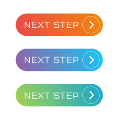 Poster - Next step colorful button set