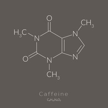 Caffeine molecule chemical structure