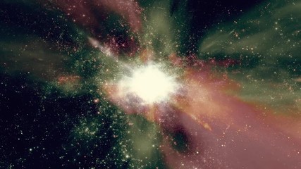 Canvas Print - Space 2222: Flying through star fields in space (Loop).