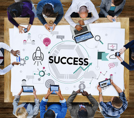 Wall Mural - Success Victory Mission Motivation Concept