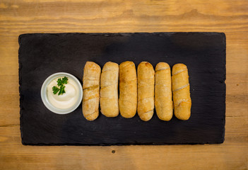 Venezuelan typical food, cheese stick tequeños