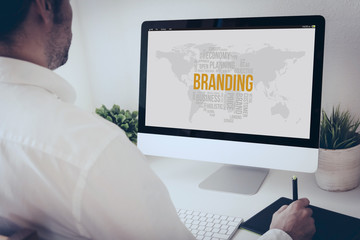 Fototapete - graphic tablet designer branding