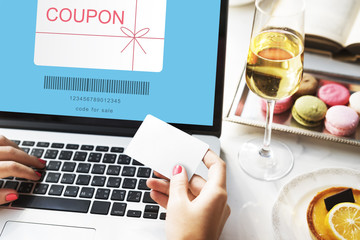 Sticker - Coupon Gift Certificate Shopping Concept