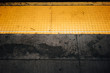 Yellow gap painted on train station's platform edge
