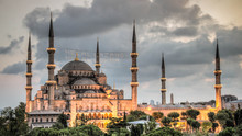 Istanbul, Turkey - February 9, 2013: Blue Mosque (Sultanahmet Cami) In Sultanahmet, Istanbul, Turkey