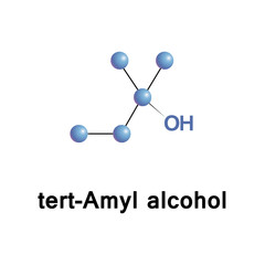 Canvas Print - tert-Amyl alcohol is a pentanol used primarily as a pharmaceutical or pigment solvent. 