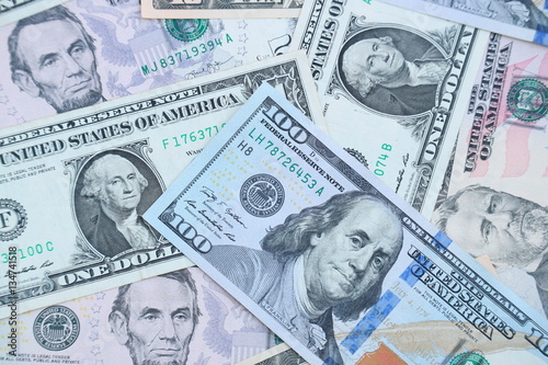 Us Dollar Cash Banknote Coin Background Finance Concept Us Dollar Cash Banknote Coin Background Finance Concept