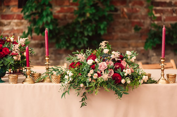 Poster - Festive wedding table candle