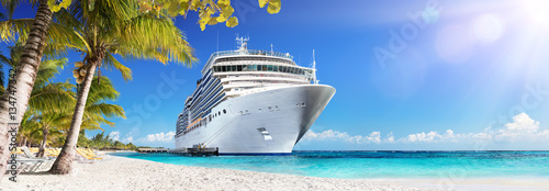 Fotografía Cruise To Caribbean With Palm Trees - Tropical Beach Holiday