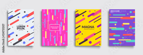 Cuadros en Lienzo Covers with flat geometric pattern