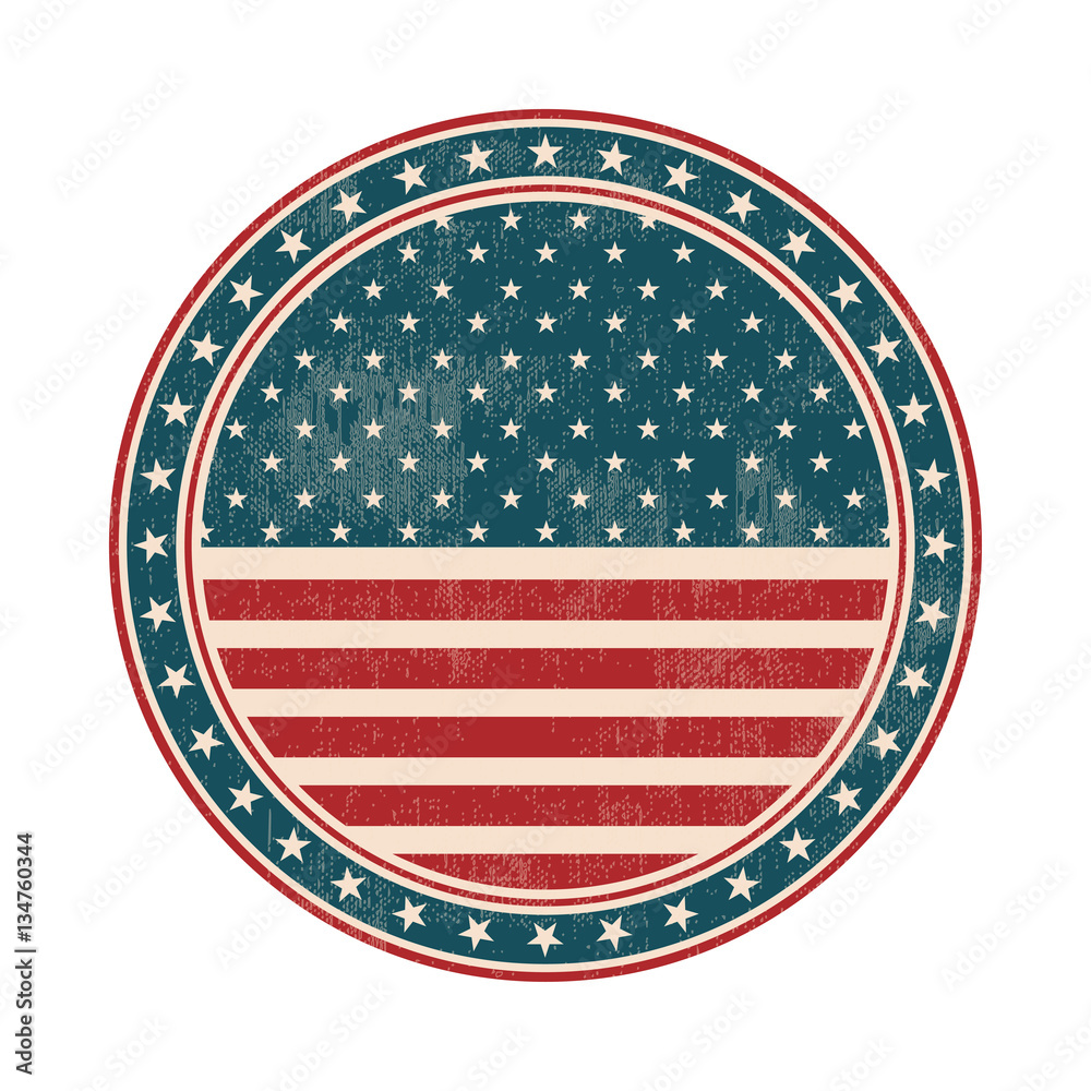 USA flag stamp with grunge. Vector illustration Stock Vector | Adobe Stock
