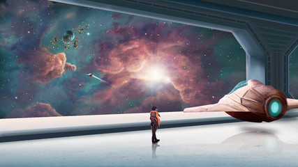 Wall Mural - space scenery