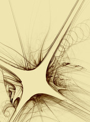 Poster - Retro fractal background with flash