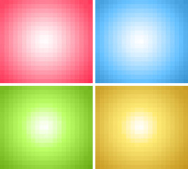 Poster - Square pixels backgrounds, gradient in center