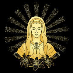 Wall Mural - Praying Virgin Mary