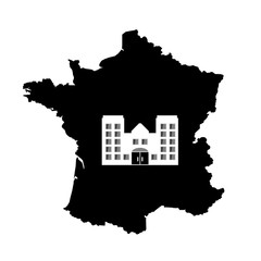 Sticker - Ecole dans une carte de France