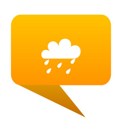 Poster - rain orange bulb web icon isolated.