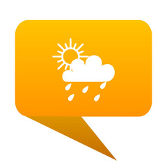 Poster - rain orange bulb web icon isolated.