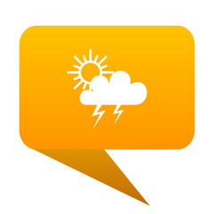 Poster - storm orange bulb web icon isolated.