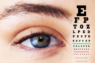 Poster - Composite image of eye test