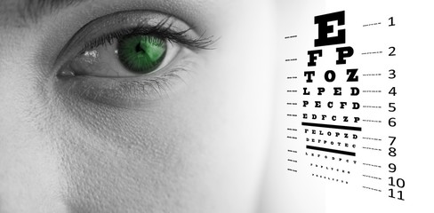 Poster - Composite image of eye test