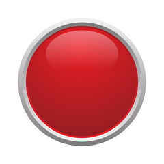 Red button vector isolated