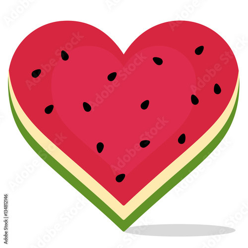Watermelon heart vector Stock Vector Adobe Stock