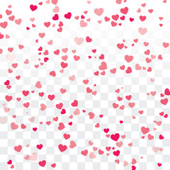 Poster - valentine background with hearts on transparent