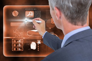 Poster - Composite image of businessman writing