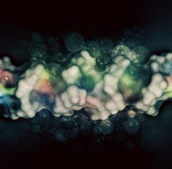 Poster - Collagen model protein, chemical structure. 