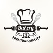 © lapencia - bakery stylized vector emblem or label in retro style, logo temp