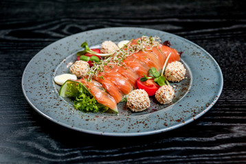 Sticker - Salmon fish with vegetables