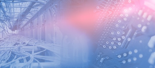 Poster - Composite image of image of data center