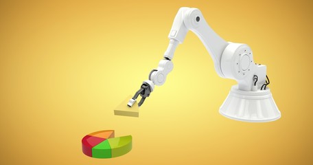 Poster - Composite image of composite image of robot with toy blocks 3d