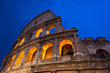 Colosseum in Rome at night with lights