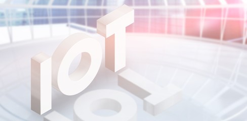Poster - Composite image of high angle view of internet of things 3d