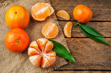 Wall Mural - fresh and sweet mandarines