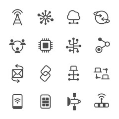 Connection icon set