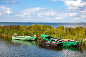 Naklejka na meble Fishing wooden boats, Baltic sea, Estonian island